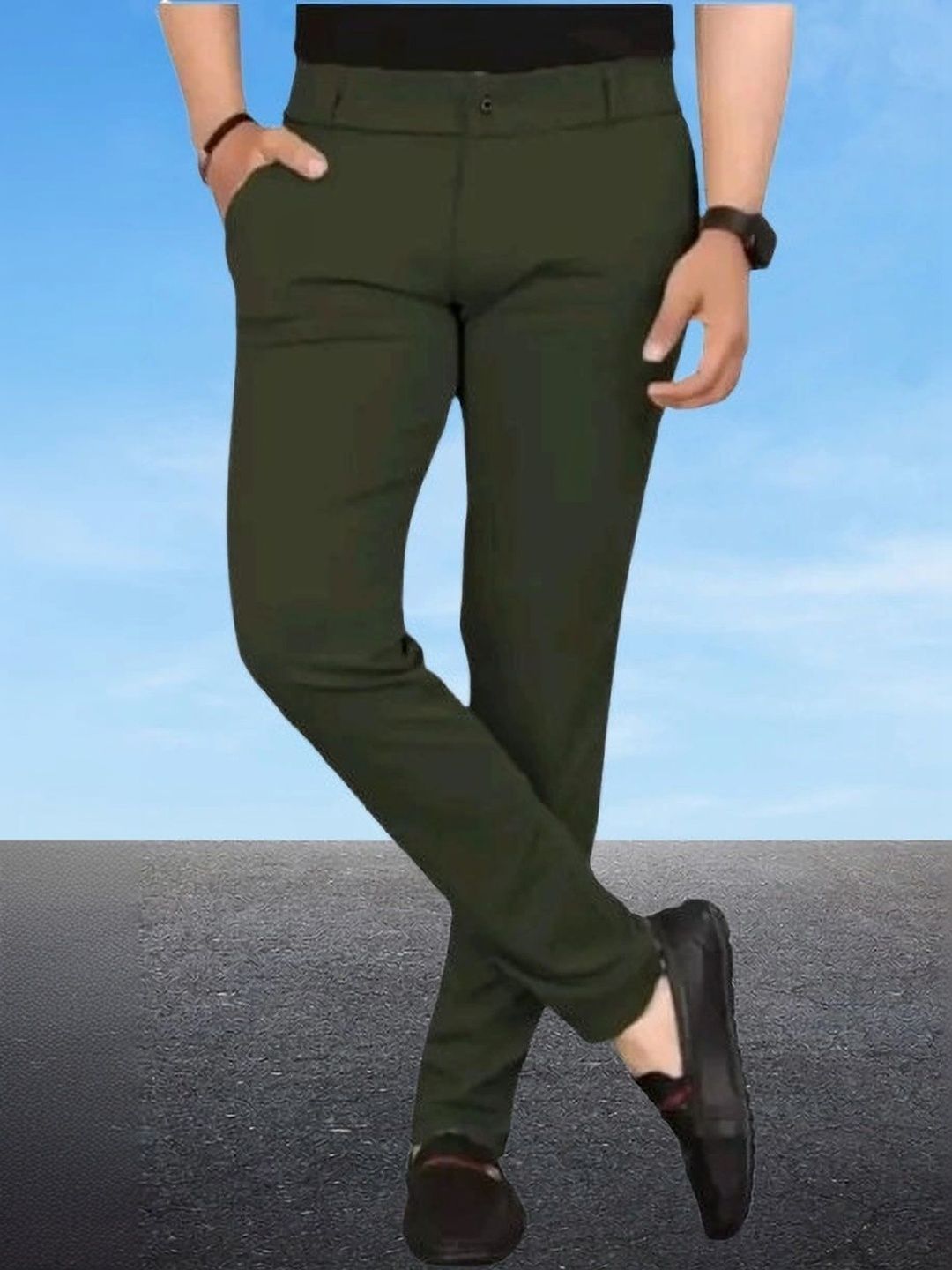 Nitya TrackP Men Smart Slim Fit Trousers-picture-28