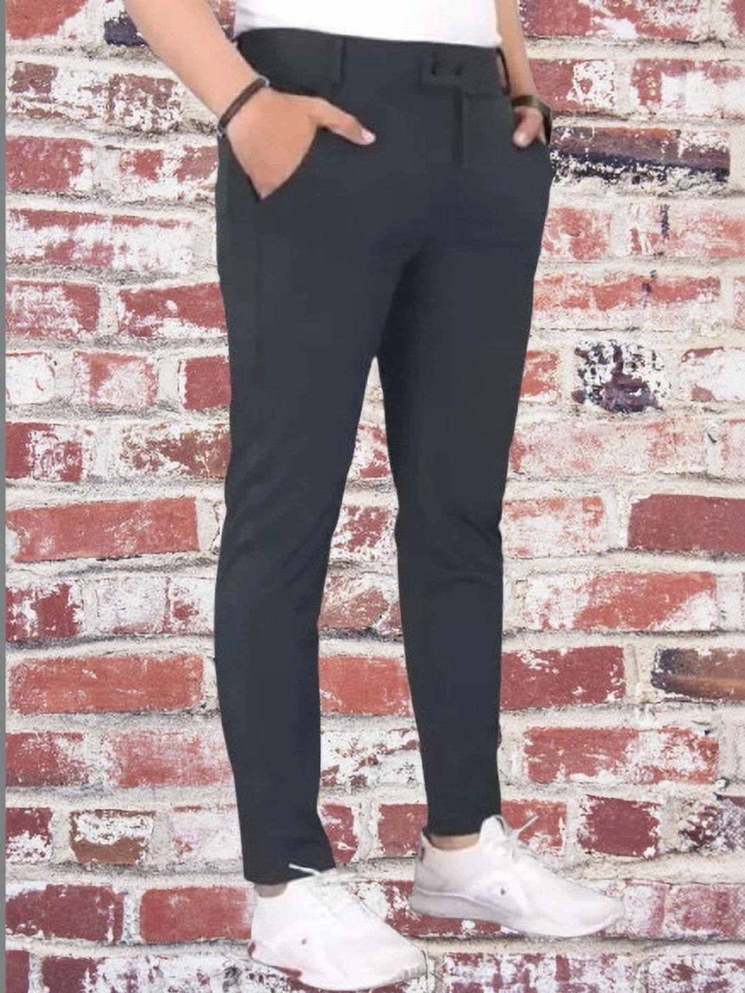 Nitya TrackP Men Smart Slim Fit Trousers-picture-47