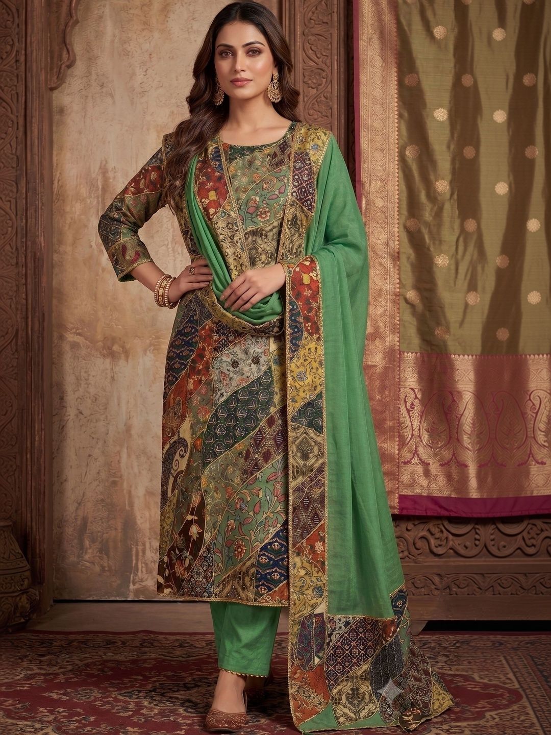 ShEmpire Embroidered Unstitched Dress Material-picture-25