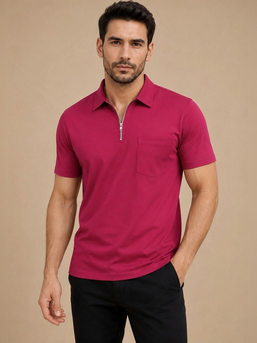 UTCV Men Polo Collar Pockets T-shirt-picture-18
