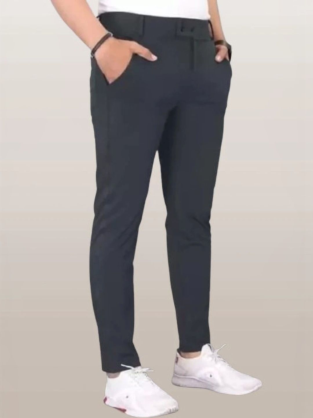 Nitya TrackP Men Smart Slim Fit Trousers-picture-26