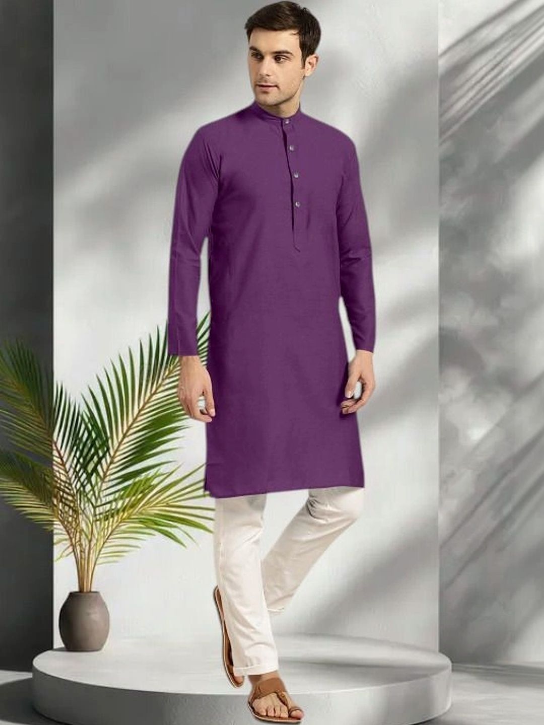 Shiv Leela Men Regular Pure Cotton Kurta with Trousers-picture-23