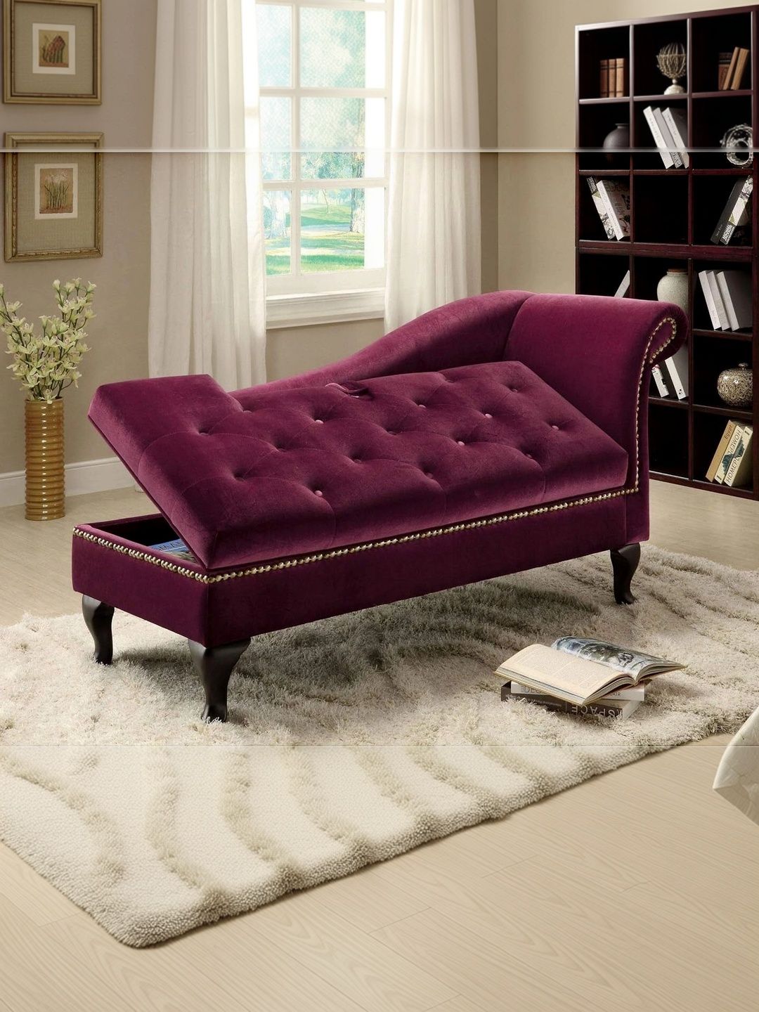 INDIAWOODMART Violet Self Design Sheesham Wood Lounge Chair-picture-26
