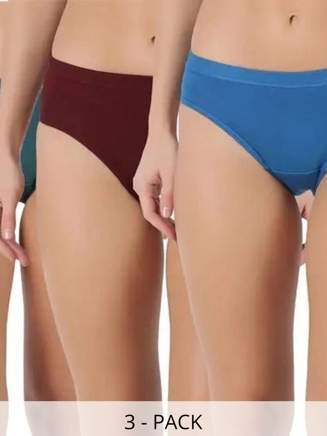 Bebron Women Pack of 3 Assorted Cotton Bikini-picture-33