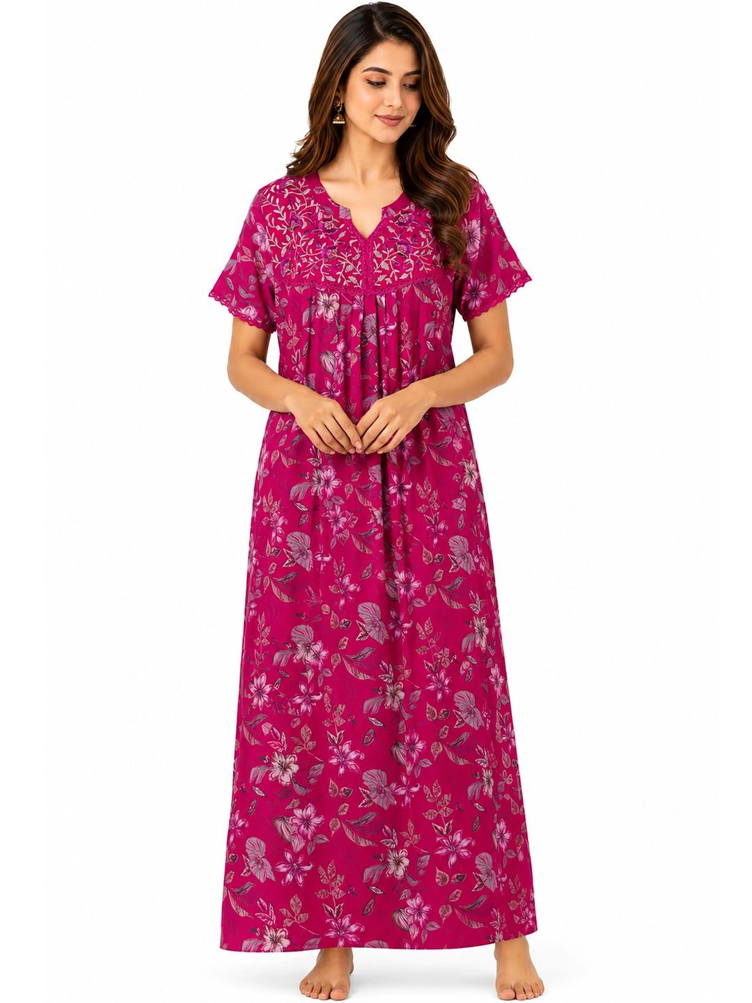 Orchid Elegance Printed Maxi Nightdress-picture-46