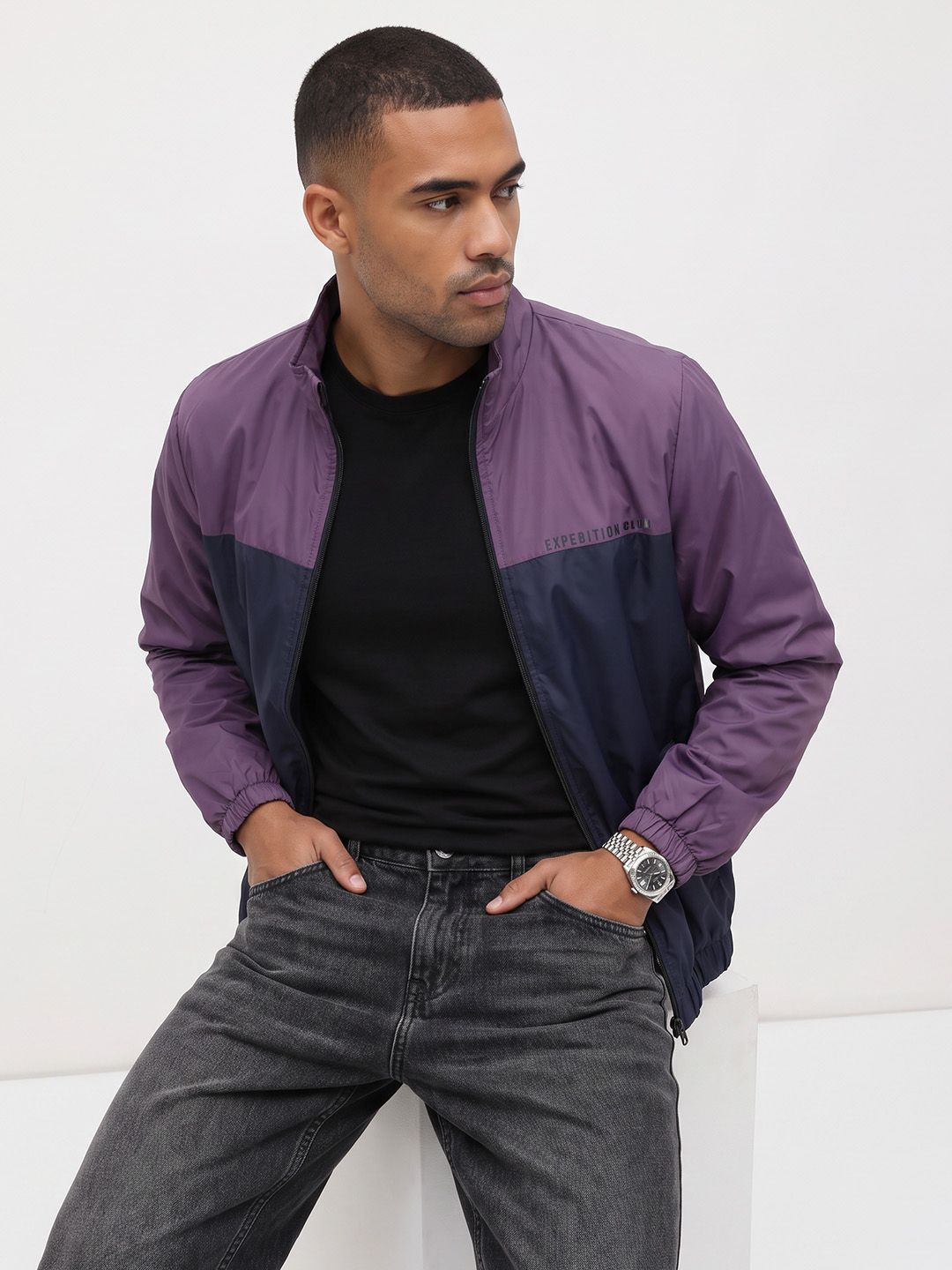 The Roadster Life Co. Colourblocked Bomber Jacket-picture-43