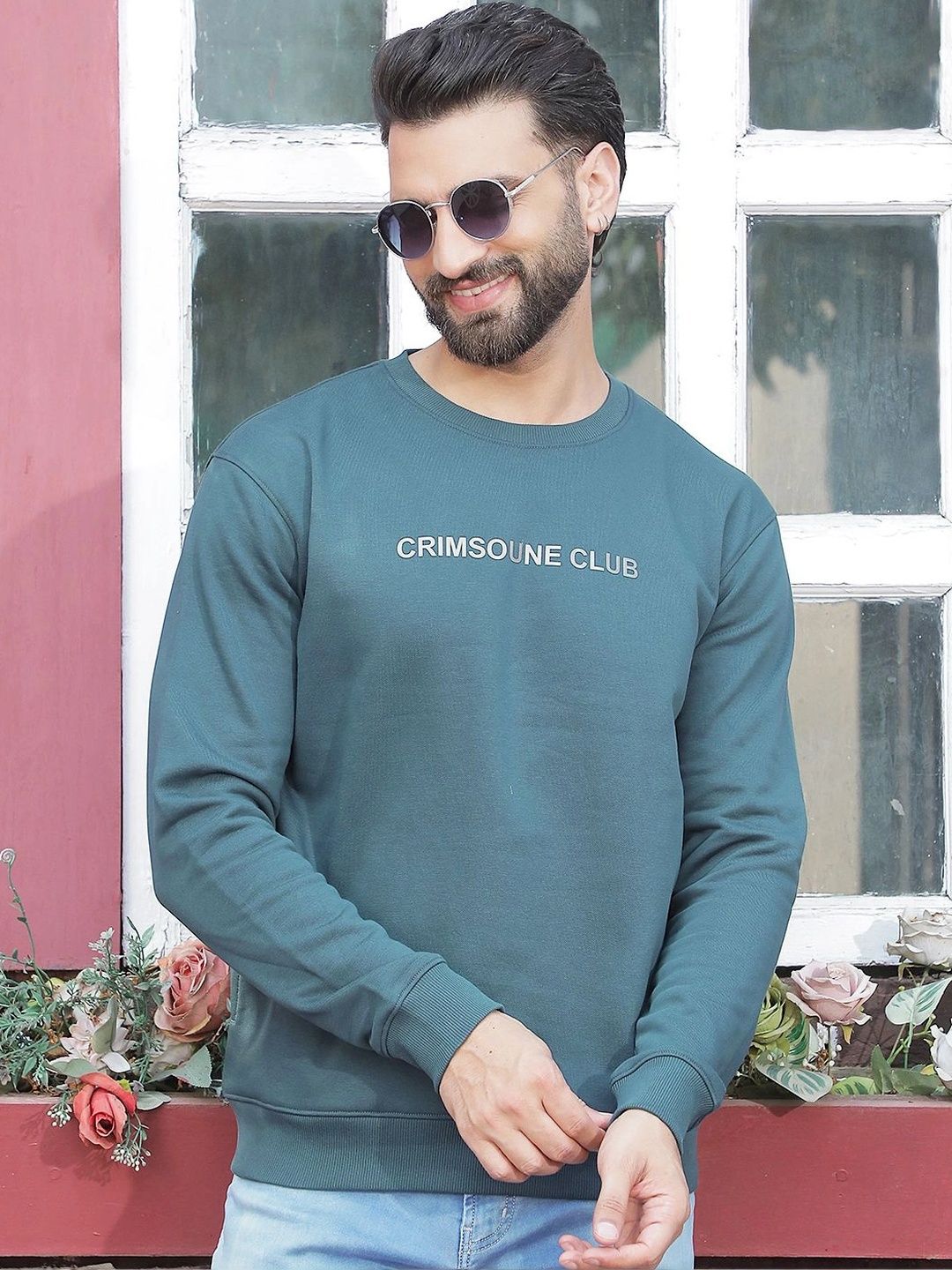 Crimsoune Club Men Printed Sweatshirt-image-3