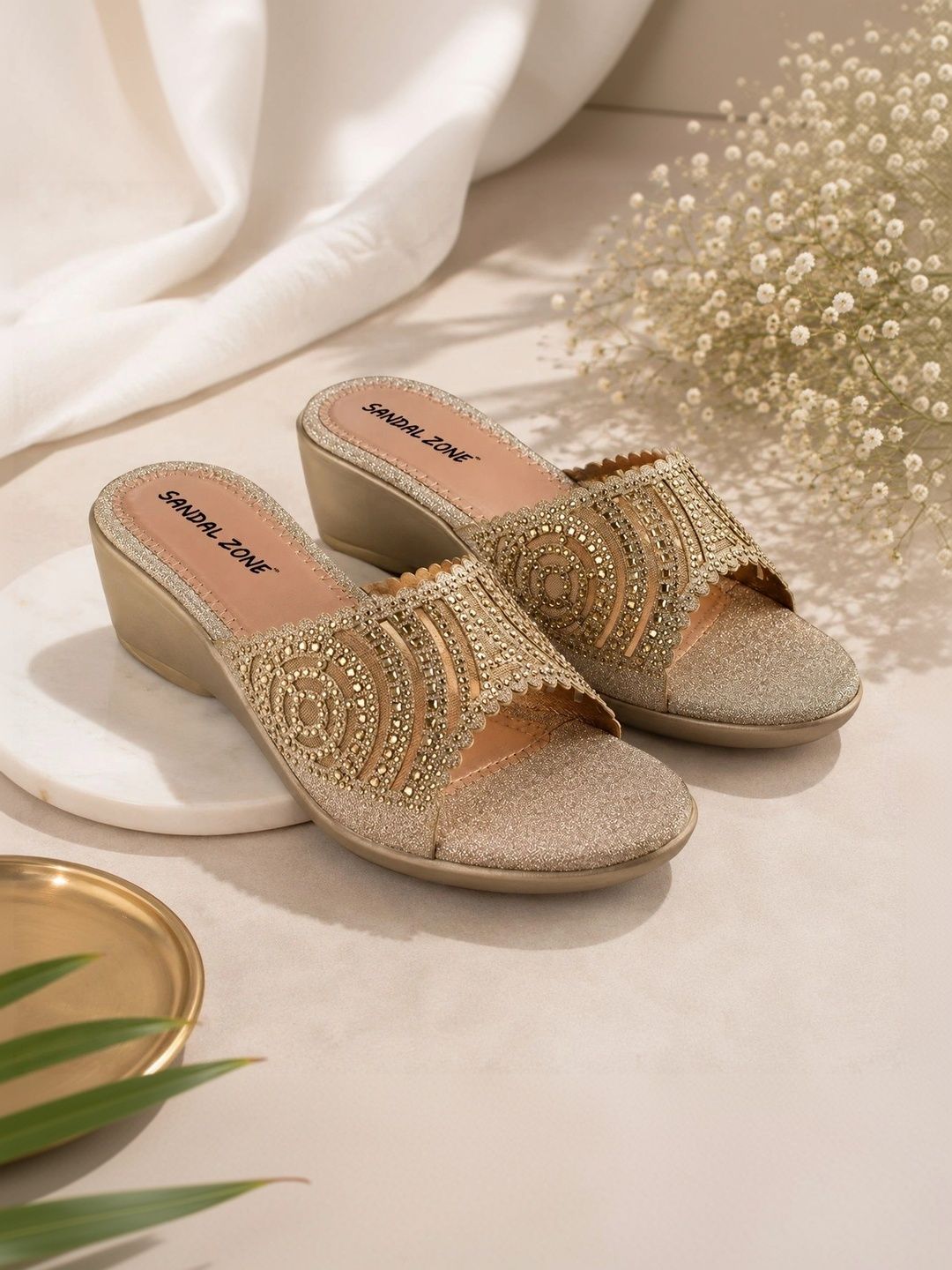 SANDALZONE Embellished Party Wedge Mules-picture-40