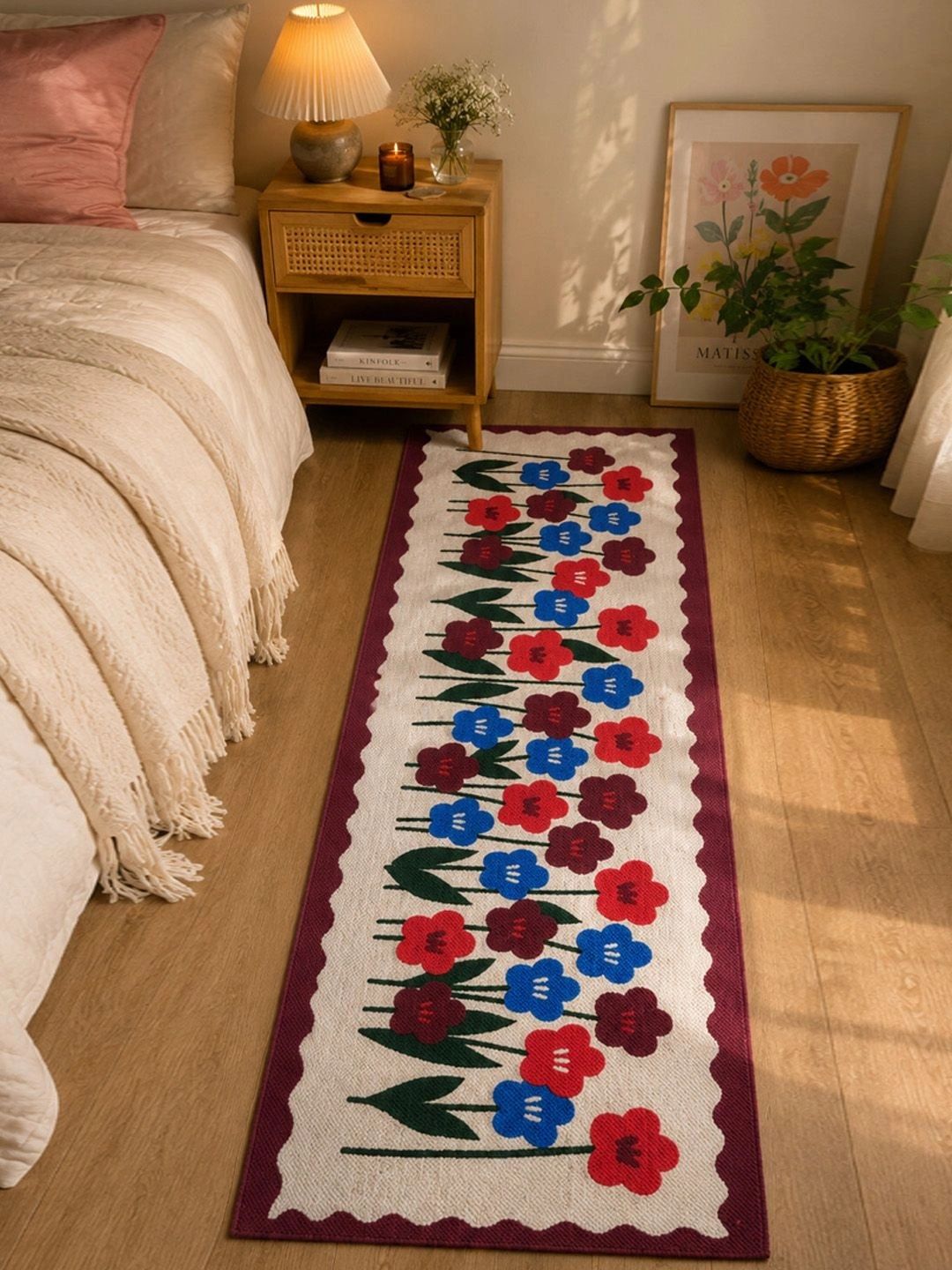 ANA Maroon & Blue Printed Pure Cotton Floor Runners-image-13