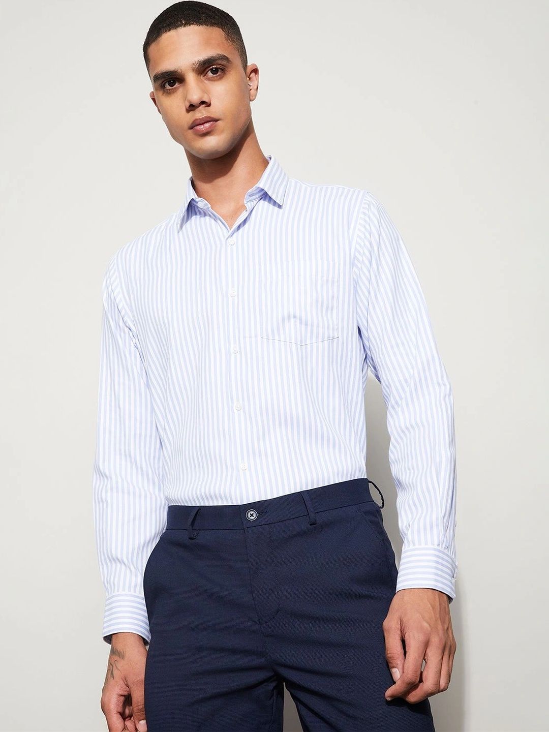 CODE by Lifestyle Men Striped Formal Shirt-picture-22