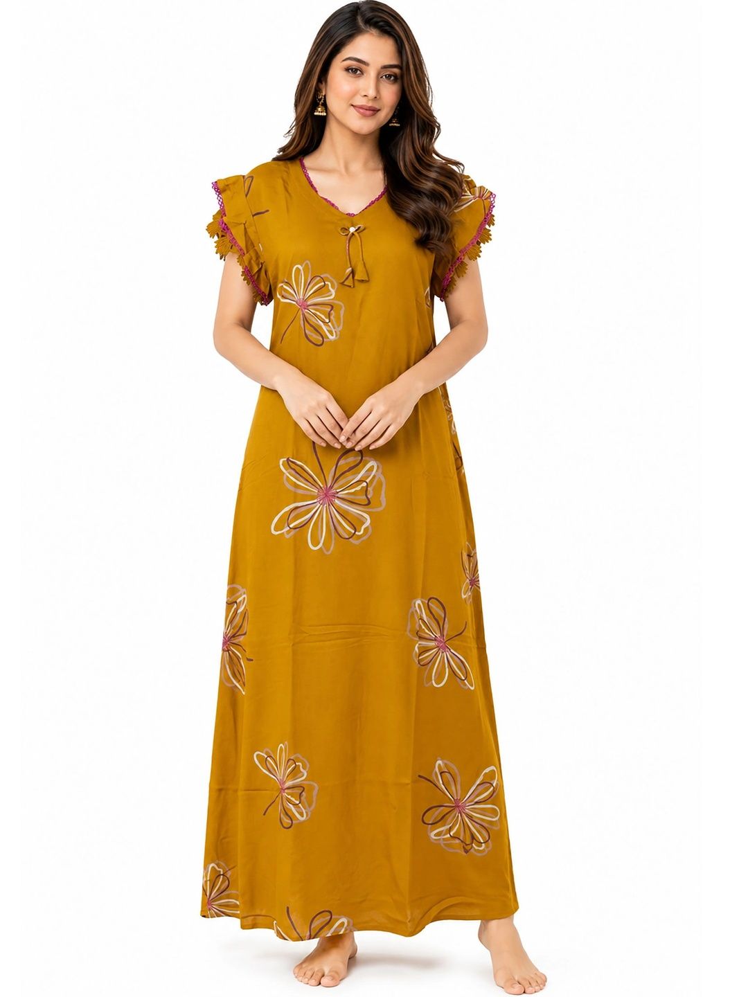 Orchid Elegance Printed Maxi Nightdress-picture-27