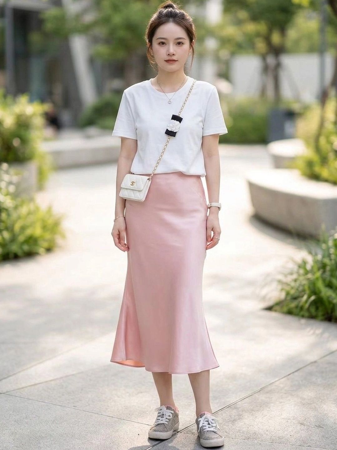 Suo Women Midi A-Line Skirt-picture-53