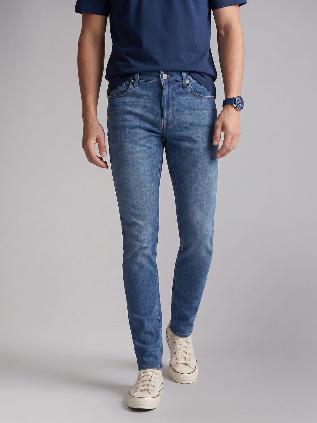 U.S. Polo Assn. Denim Co. Men Tapered Fit Heavy Fade Stretchable Jeans-picture-53