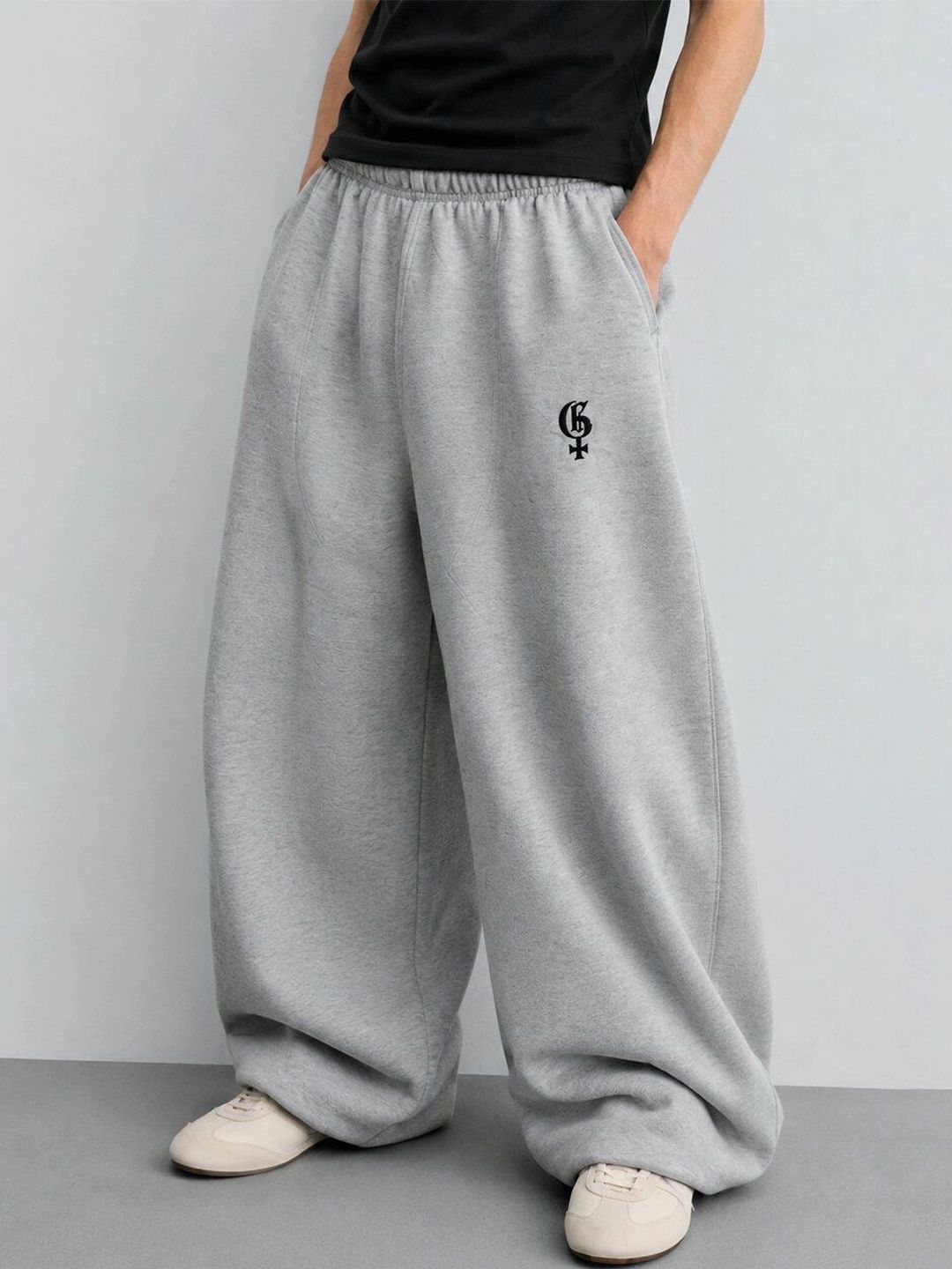 GENRAGE Men Baggy Graphic Print Training Track Pants-picture-33