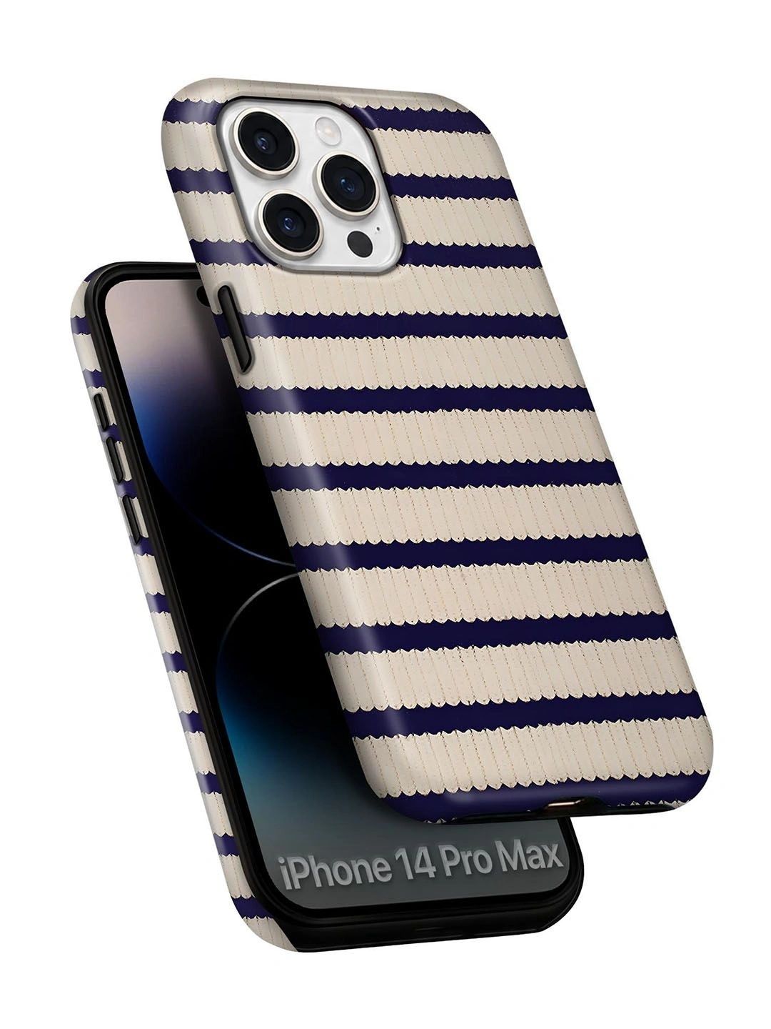 QRIOH Geometric Printed iPhone 14 Pro Max Back Case Mobile Accessories-image-42