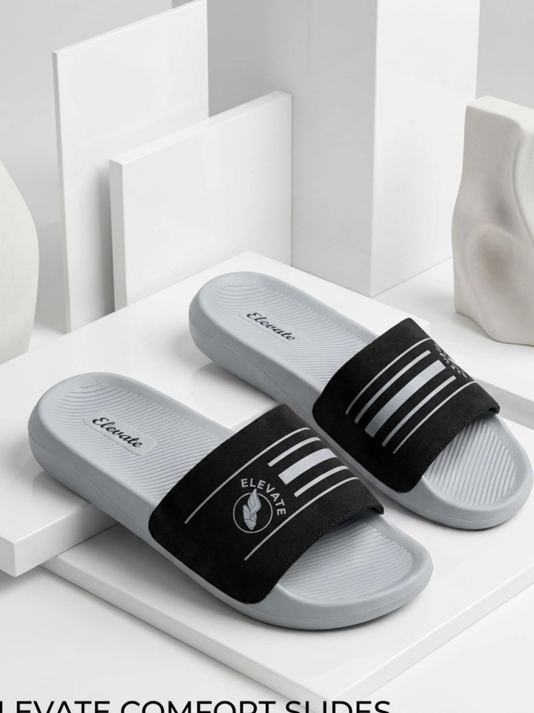 ELEVATE STEPS Men Printed Sliders-picture-53