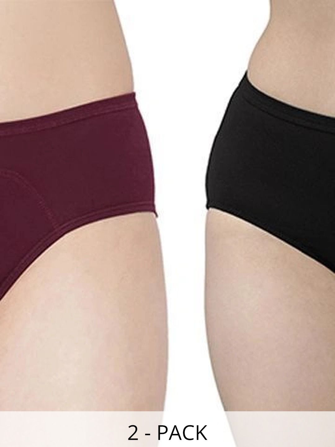 Bebron Women Pack of 2 Assorted Cotton Period Briefs-picture-34