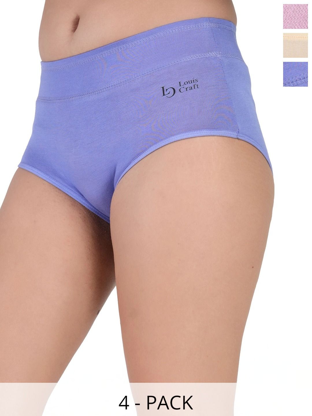 Bebron Women Pack of 4 Assorted Basic Briefs-picture-19