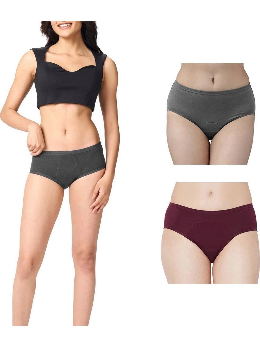 Bebron Women Pack of 2 Assorted Cotton Period Briefs-picture-38