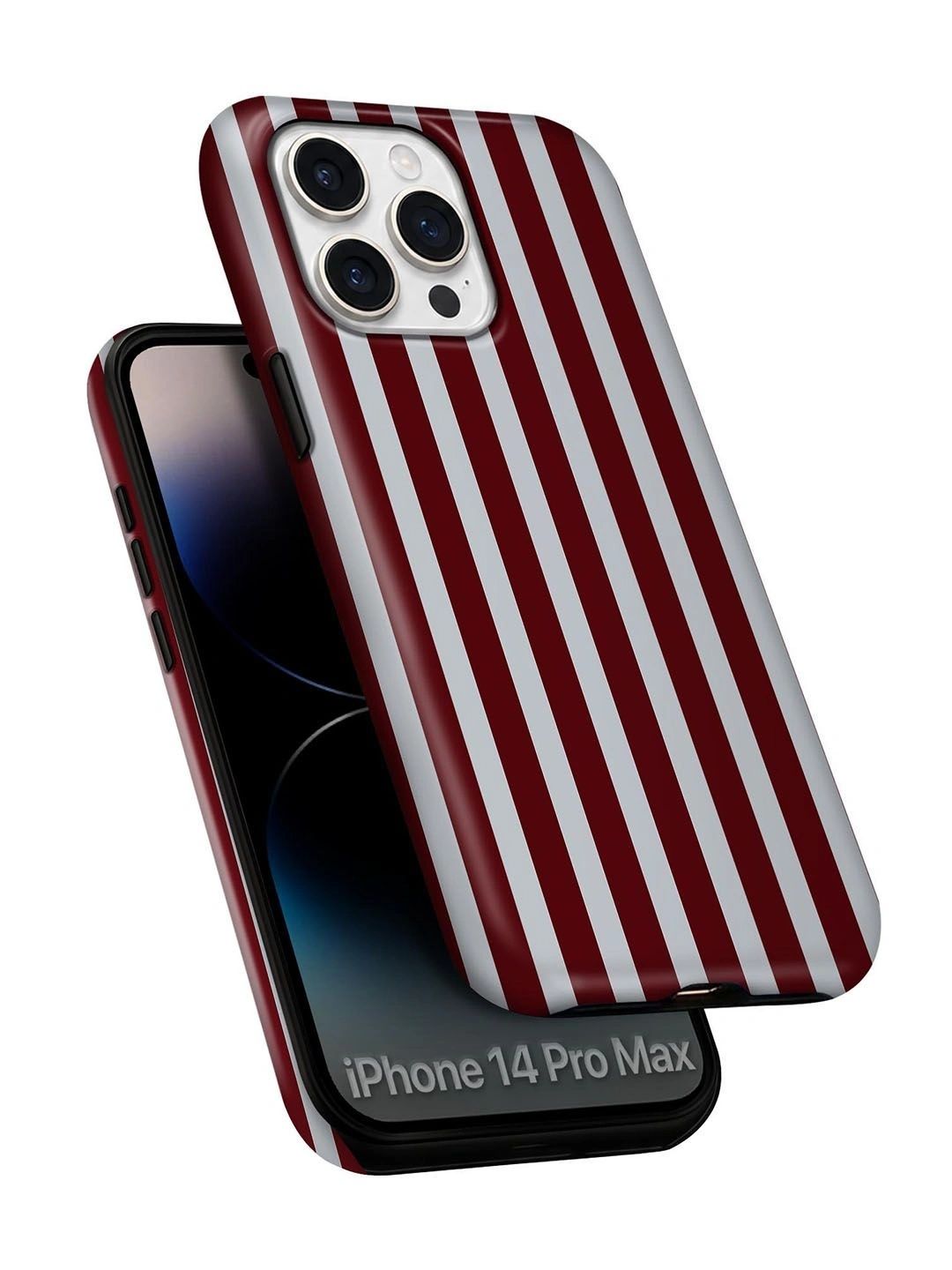 QRIOH Geometric Printed iPhone 14 Pro Max Back Case Mobile Accessories-image-49