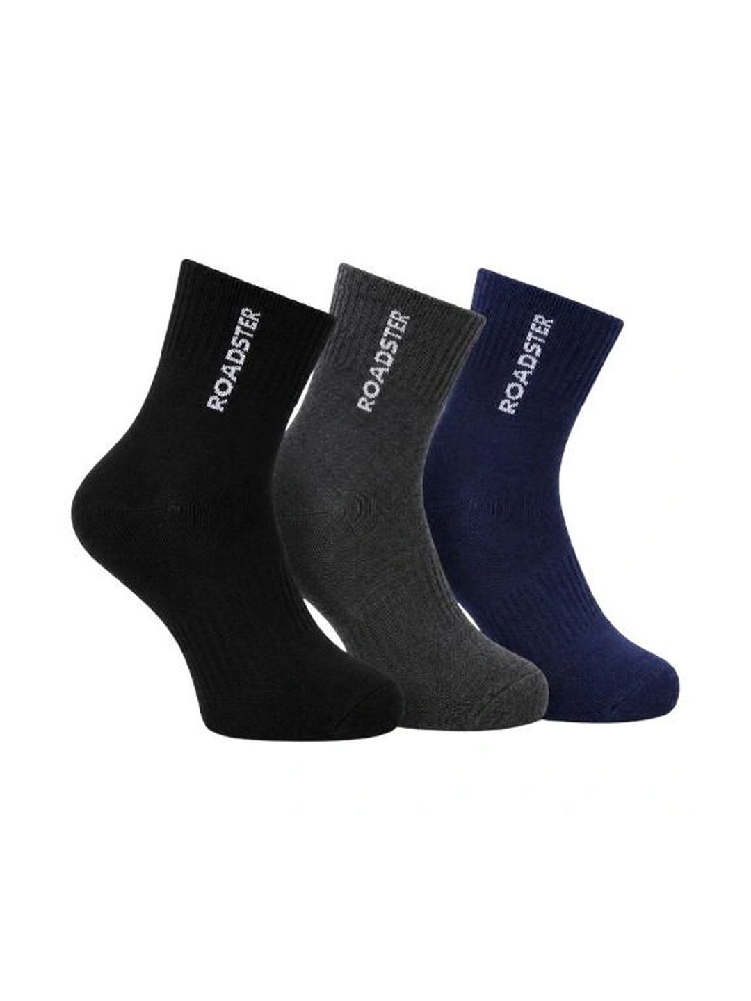 Roadster Men Pack of 3 Cotton Above Ankle Socks-picture-25