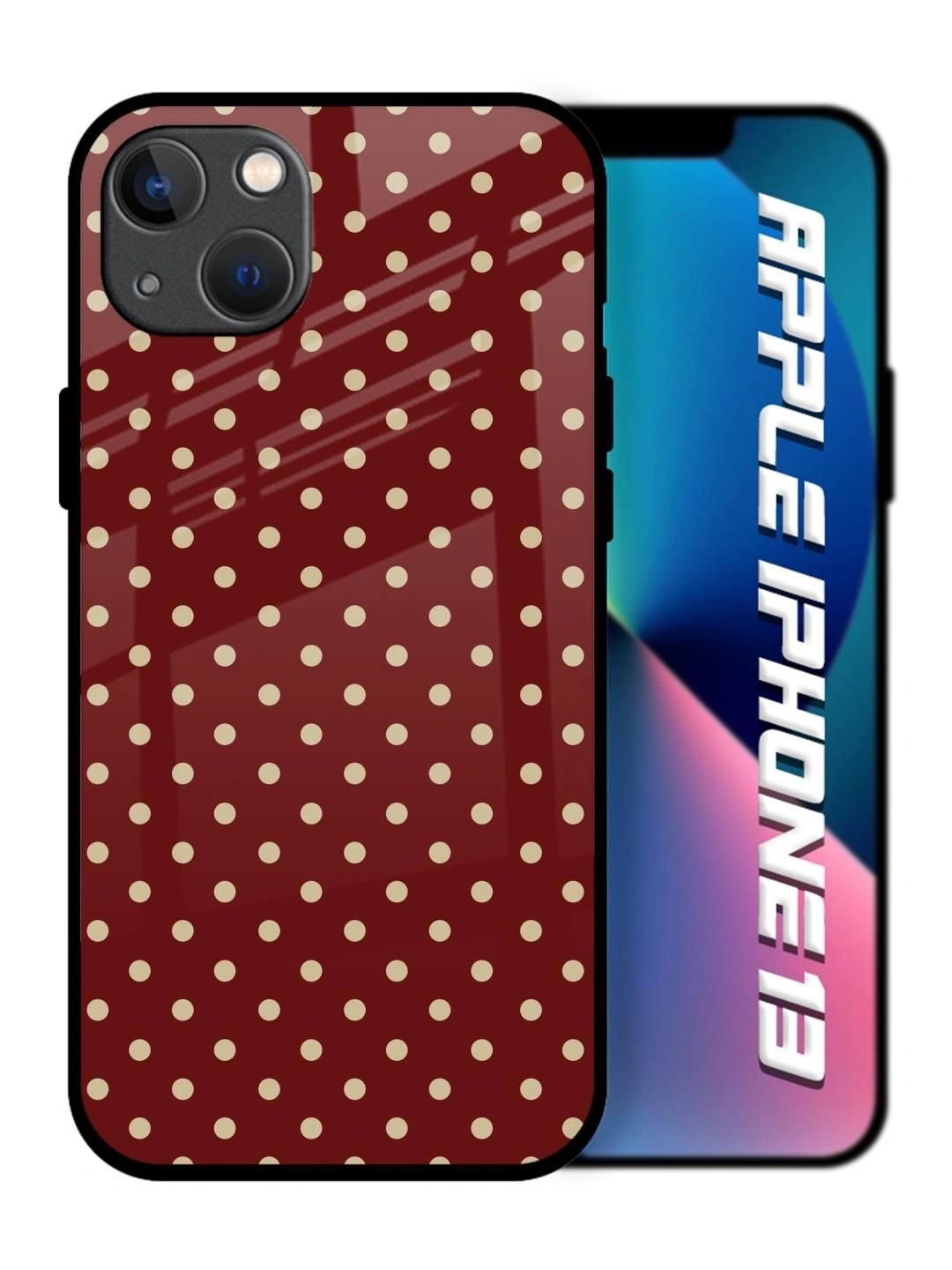 QRIOH Geometric Printed iPhone 13 Back Case Mobile Accessories-image-34