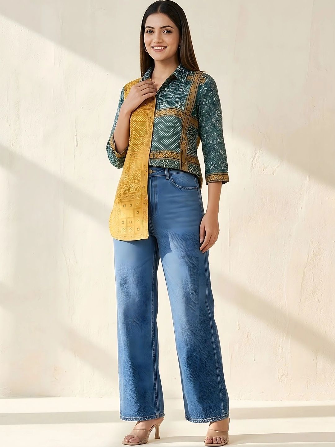 Banwaree Print Ethnic Crepe Top-picture-15