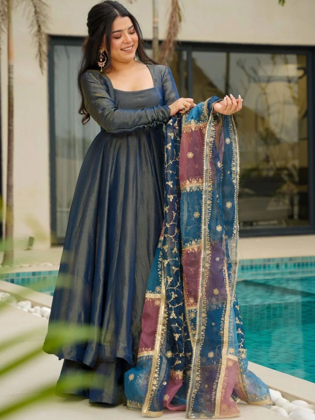 Chandbaali Women Empire Kurta with Palazzos & With Dupatta-picture-18