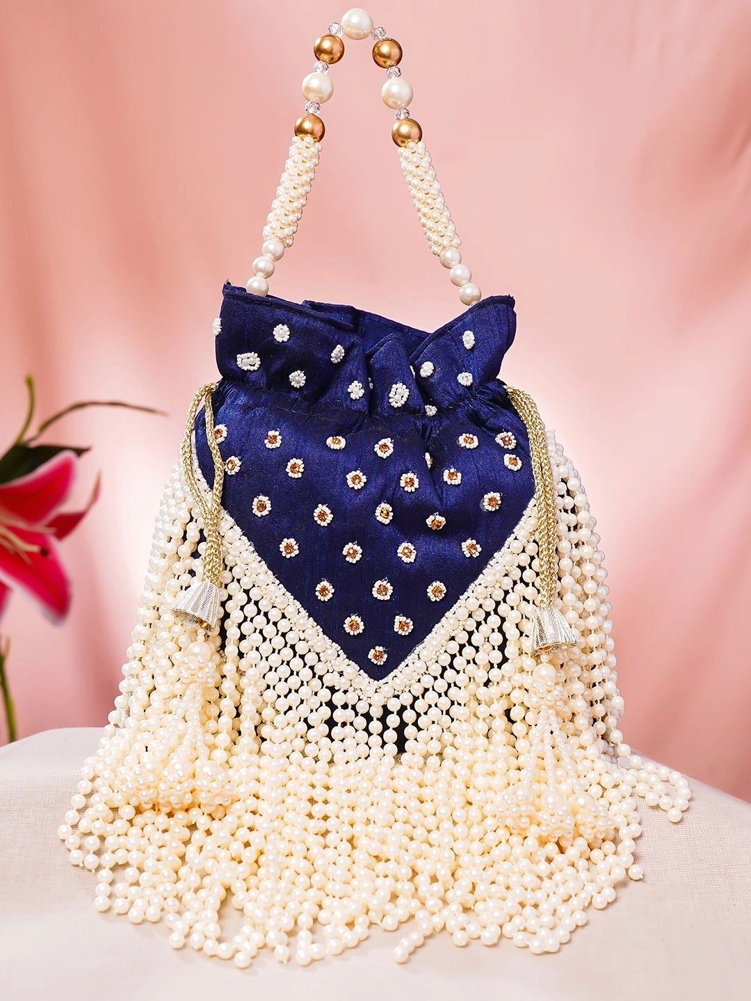 Rubans Embellished Potli Clutch-picture-34