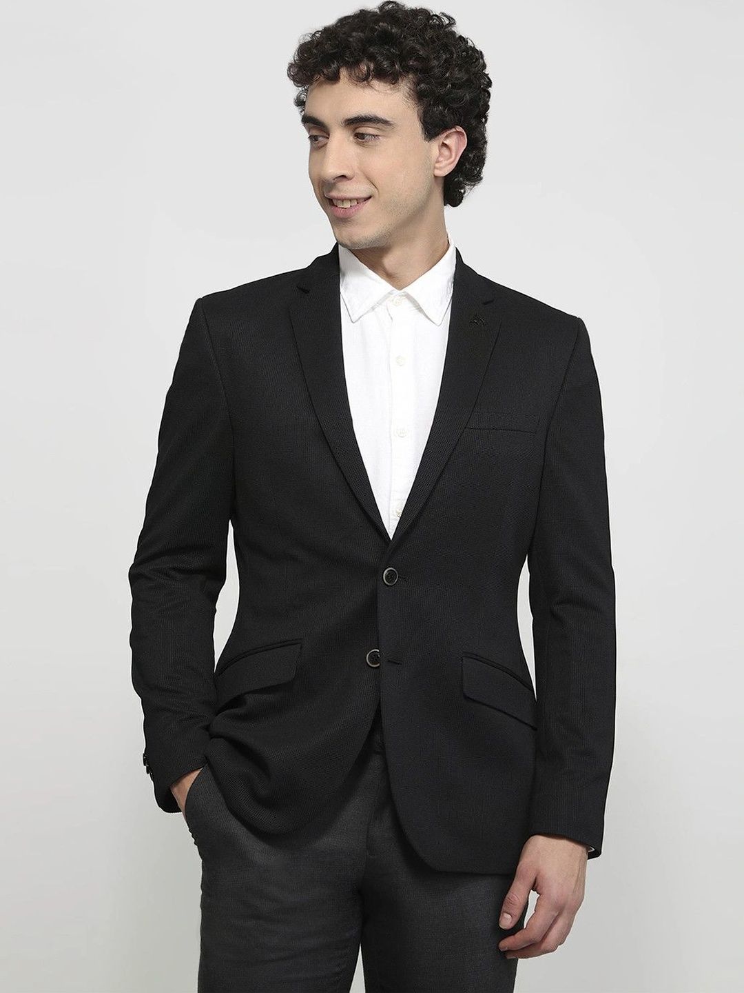 Parx Notched Lapel Single-Breasted Blazers-picture-36