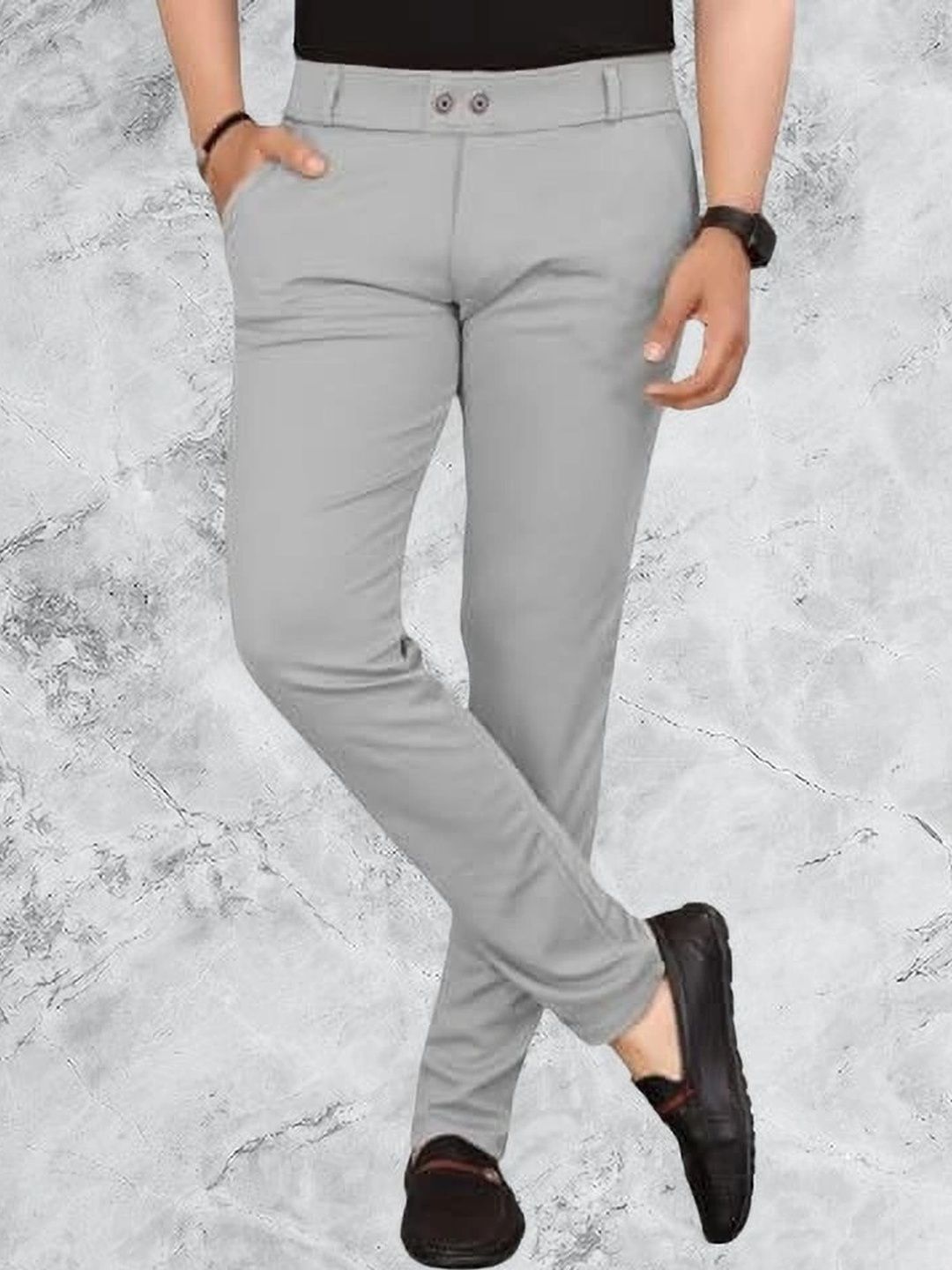 Nitya TrackP Men Smart Slim Fit Trousers-picture-23