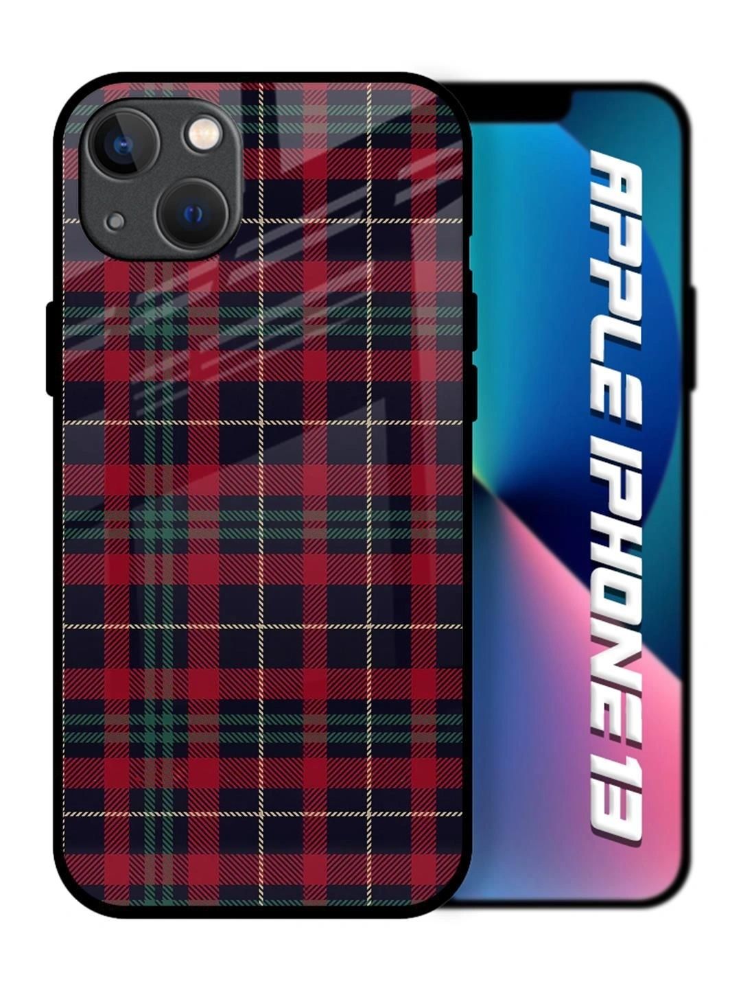 QRIOH Geometric Printed iPhone 13 Back Case Mobile Accessories-image-49
