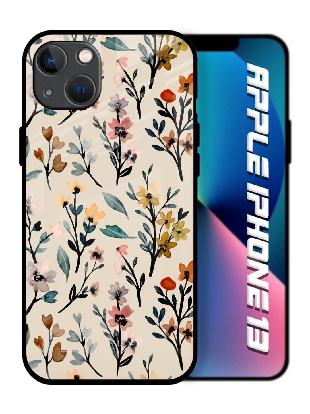 QRIOH Floral Printed iPhone 13 Back Case Mobile Accessories-image-49