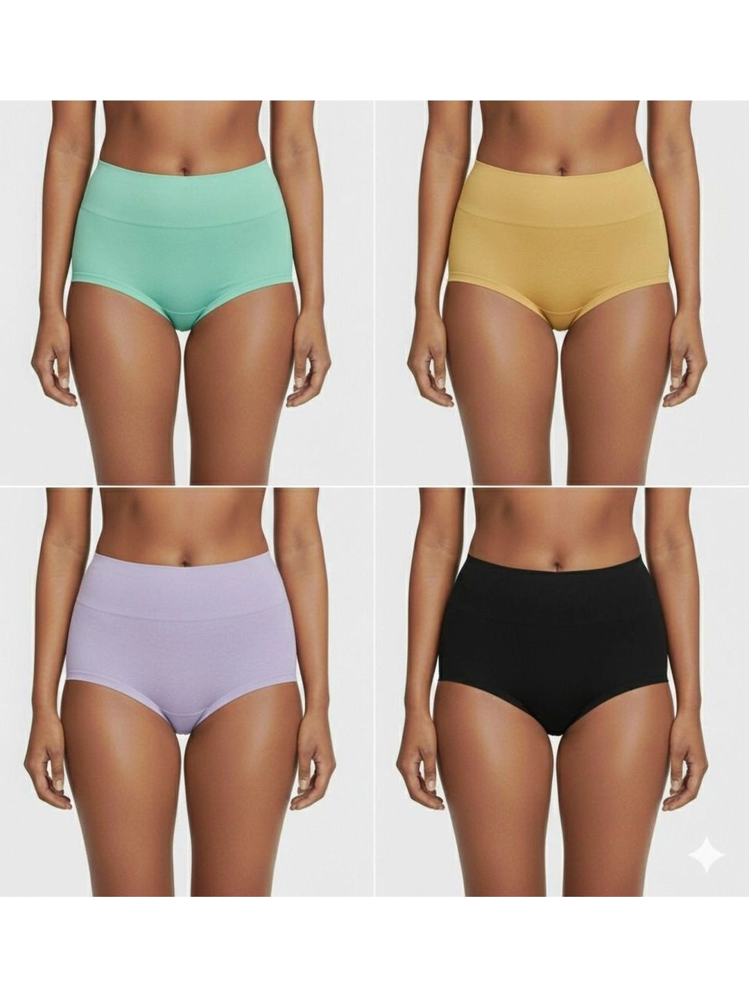 Bebron Women Pack of 4 Assorted Cotton Basic Briefs-picture-57