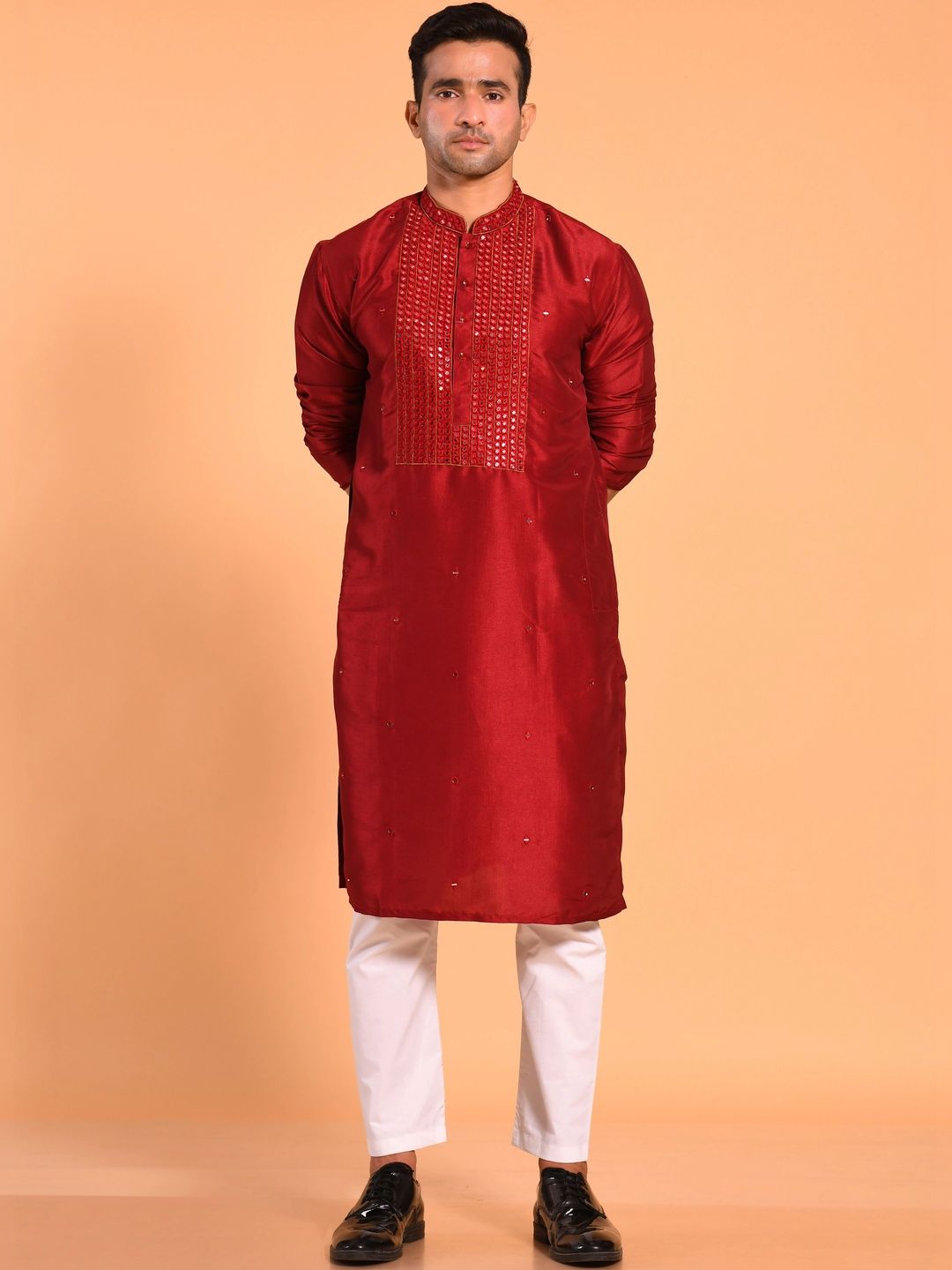 EKYAA Men Embellished Mirror Work Kurta-picture-12