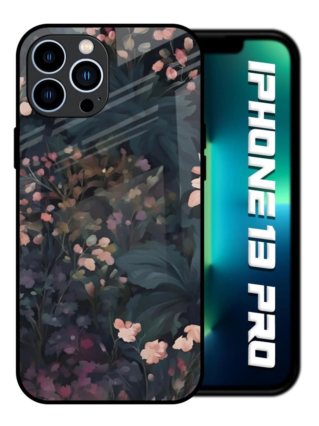 QRIOH Floral Printed iPhone 13 Pro Back Case Mobile Accessories-picture-29