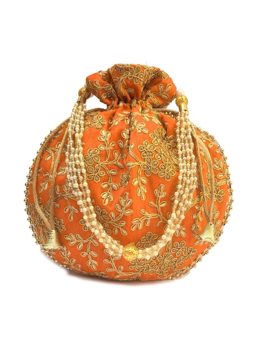 MaaCare Embroidered Embellished Potli Clutch-picture-32