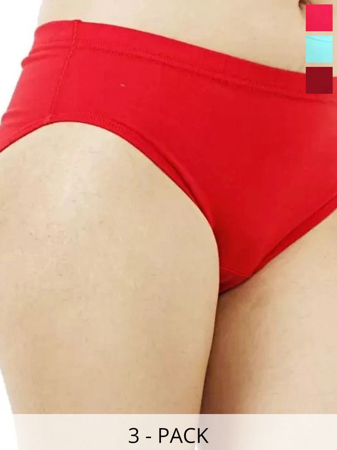 Bebron Women Pack of 3 Assorted Cotton Bikini-picture-14