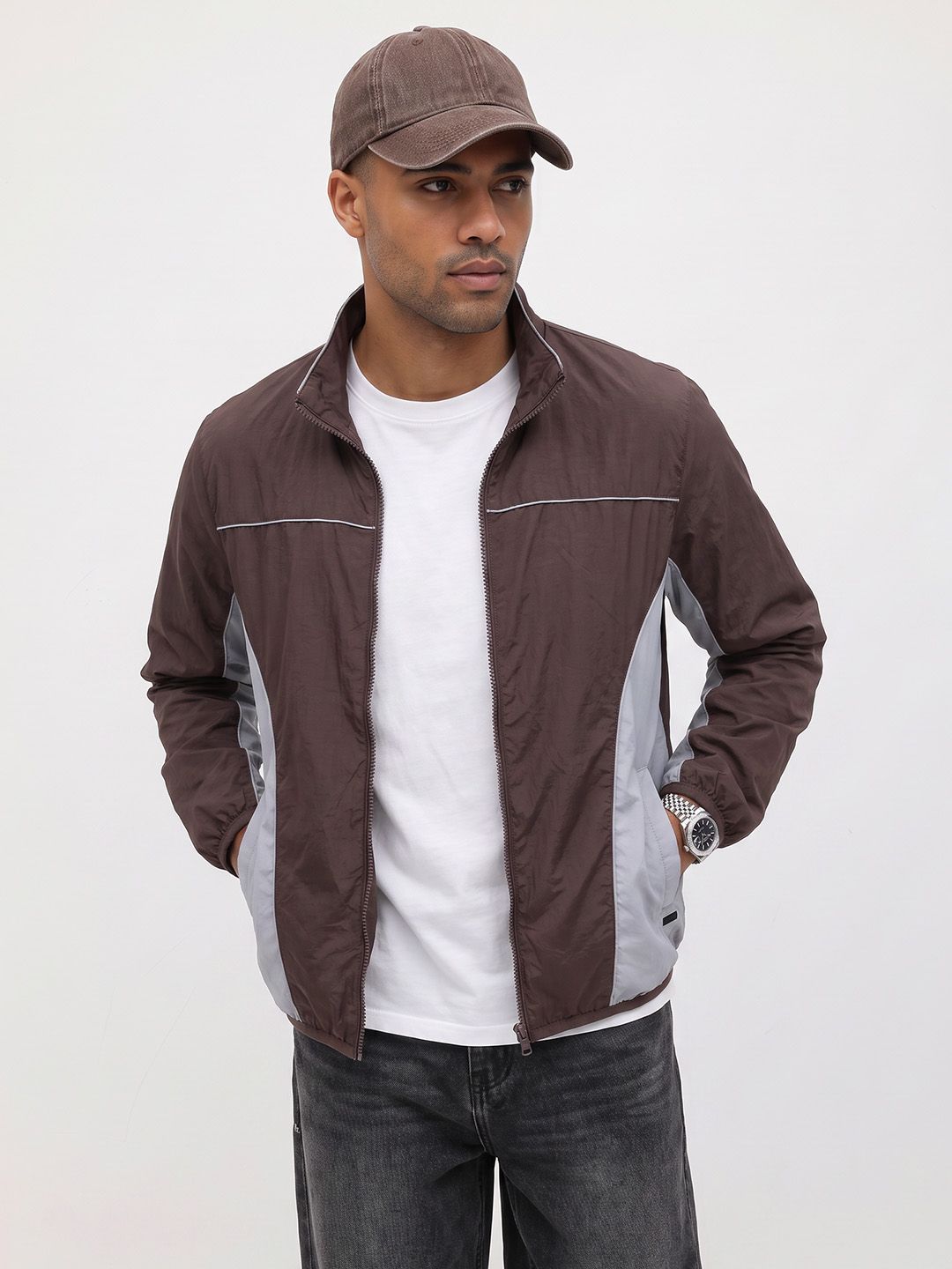 The Roadster Life Co. Colourblocked Lightweight Tailored Jacket-picture-52