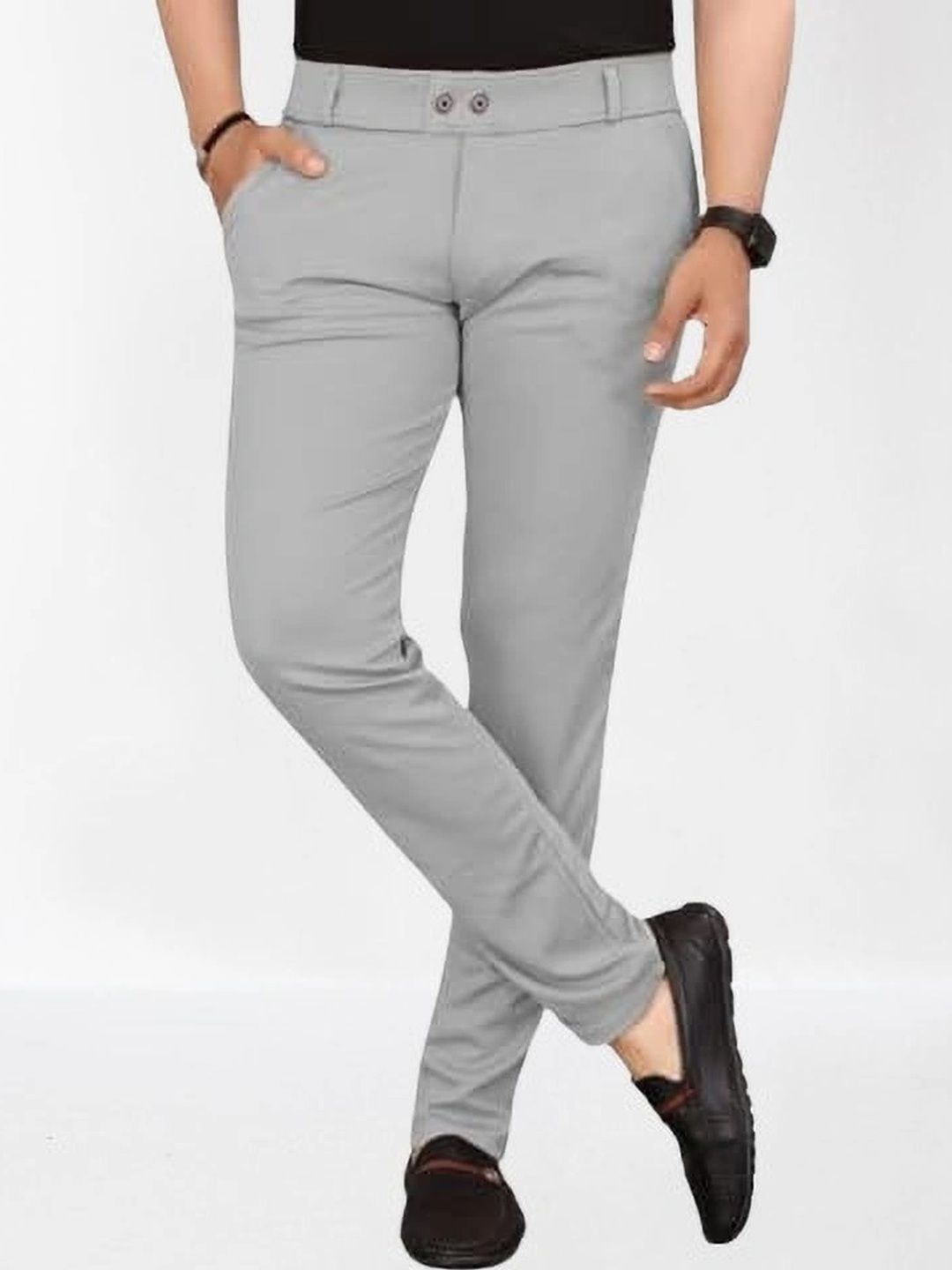 Nitya TrackP Men Smart Slim Fit Chinos Trousers-picture-35