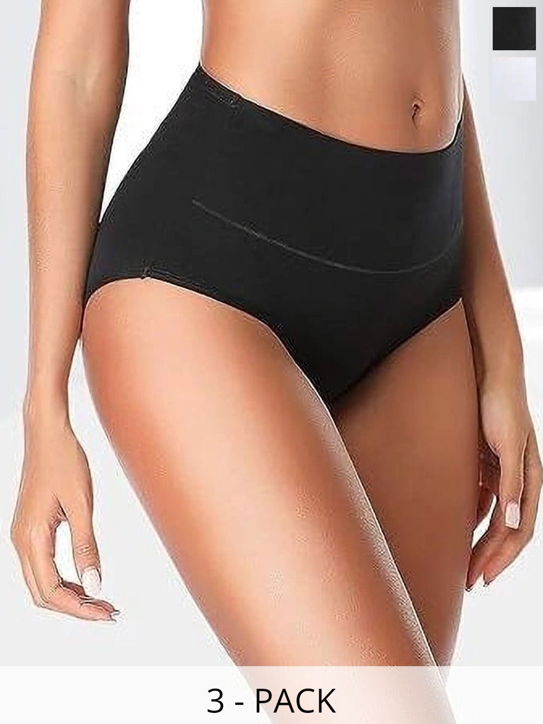 Bebron Women Pack of 3 Assorted Cotton Basic Briefs-image-29