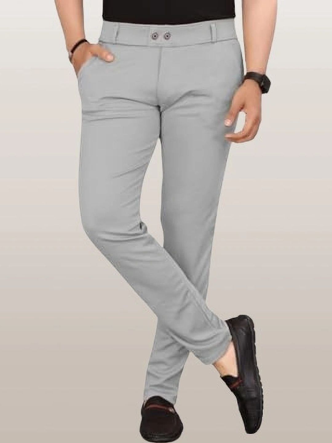 Nitya TrackP Men Smart Slim Fit Trousers-picture-25