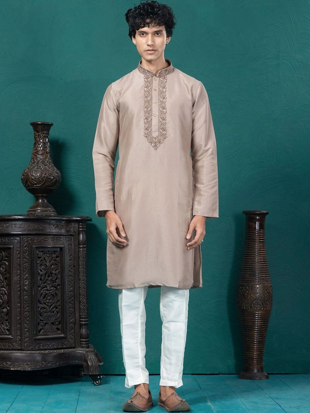 EKYAA Men Embroidered Thread Work Kurta-picture-46