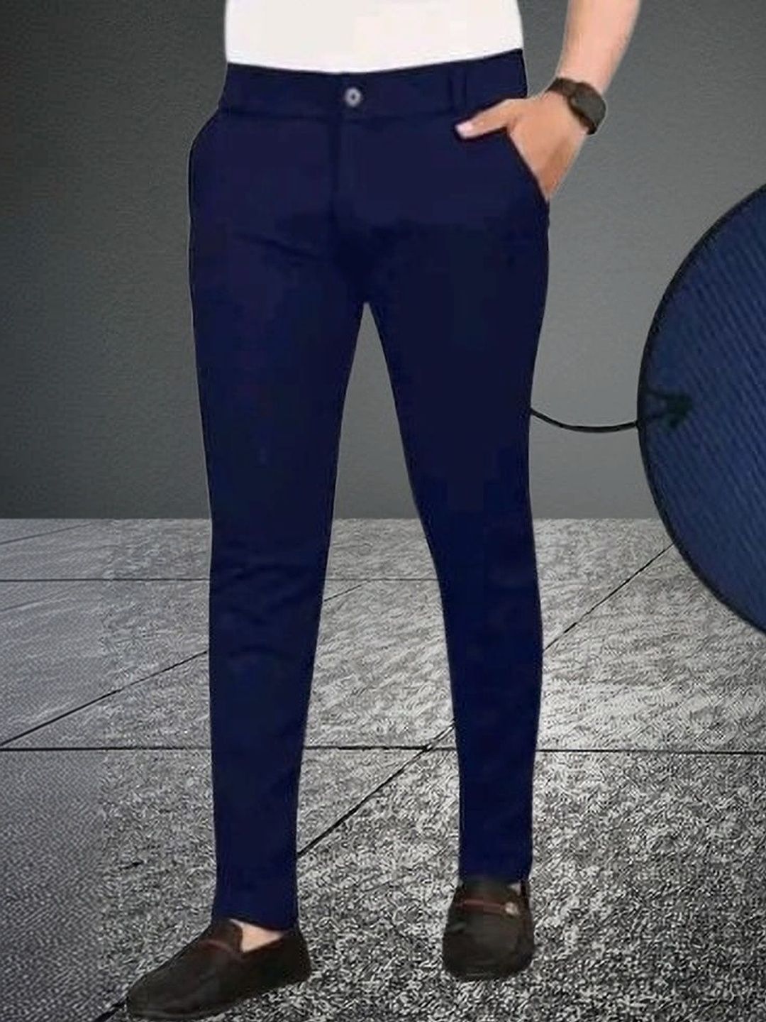 Nitya TrackP Men Smart Slim Fit Chinos Trousers-picture-32