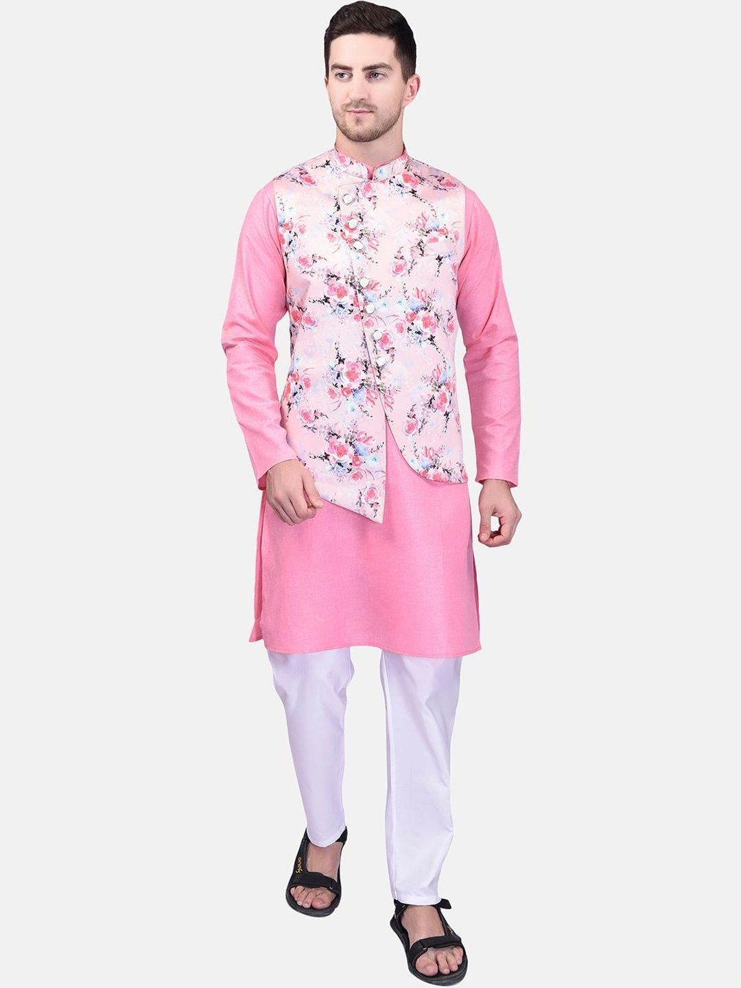 Moda Rapido Men Regular Pure Cotton Kurta with Pyjamas-picture-19