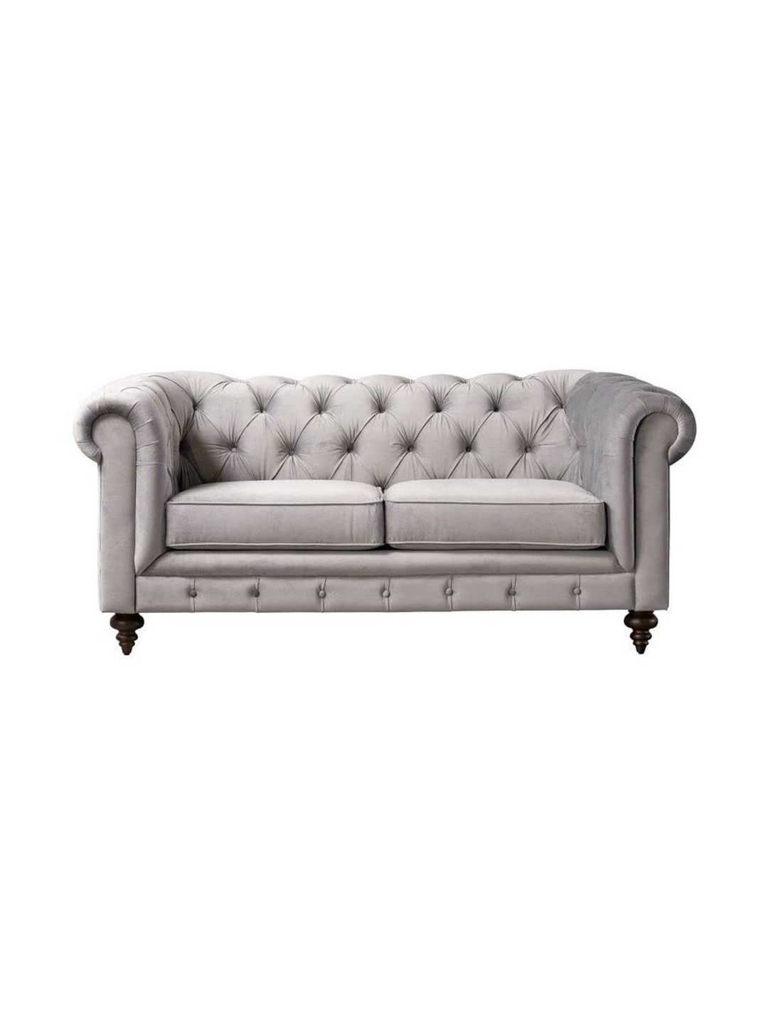 INDIAWOODMART Grey Wooden 2 Seater Sofa-image-24