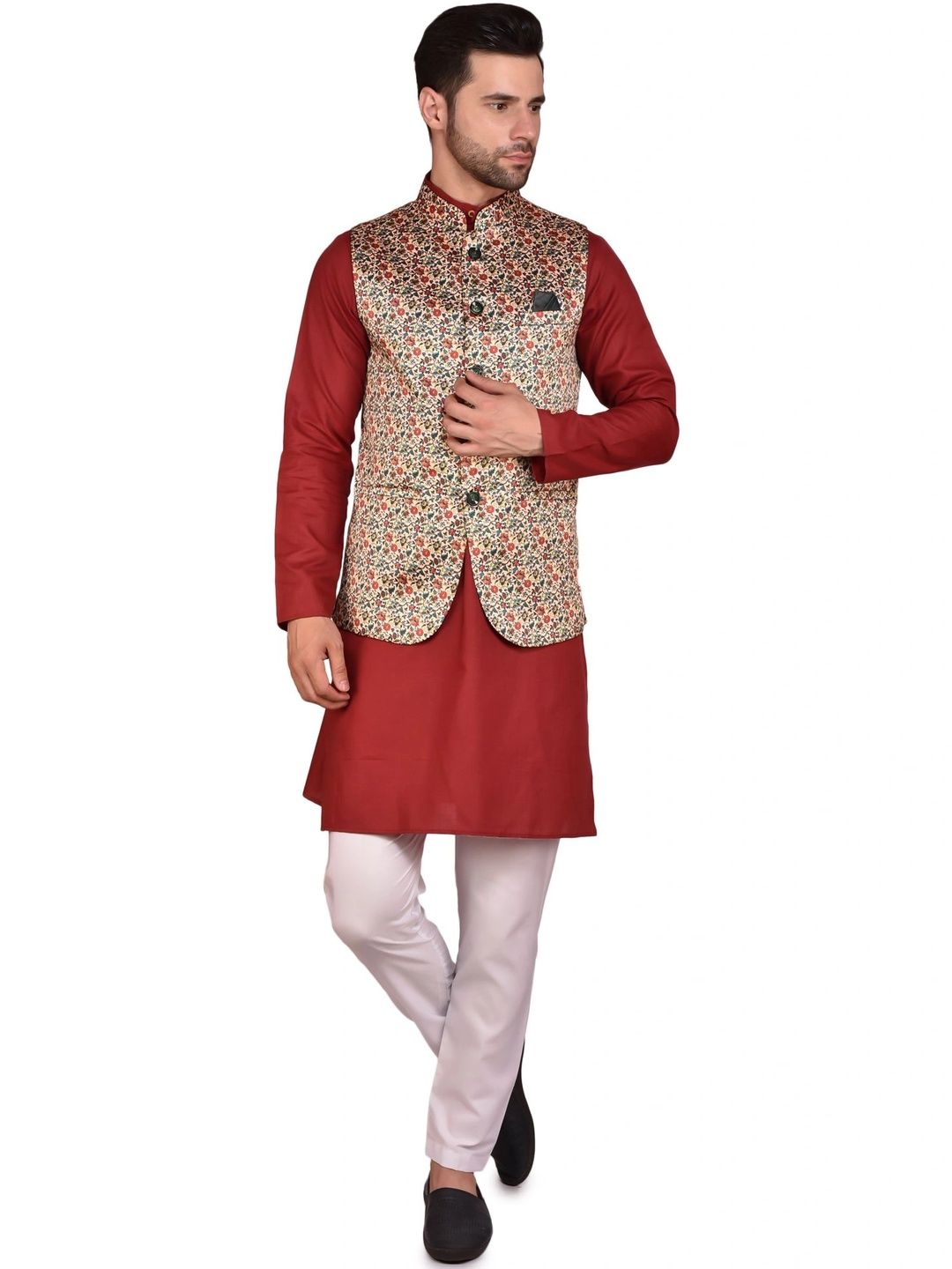 Moda Rapido Men Regular Pure Cotton Kurta with Pyjamas-picture-37