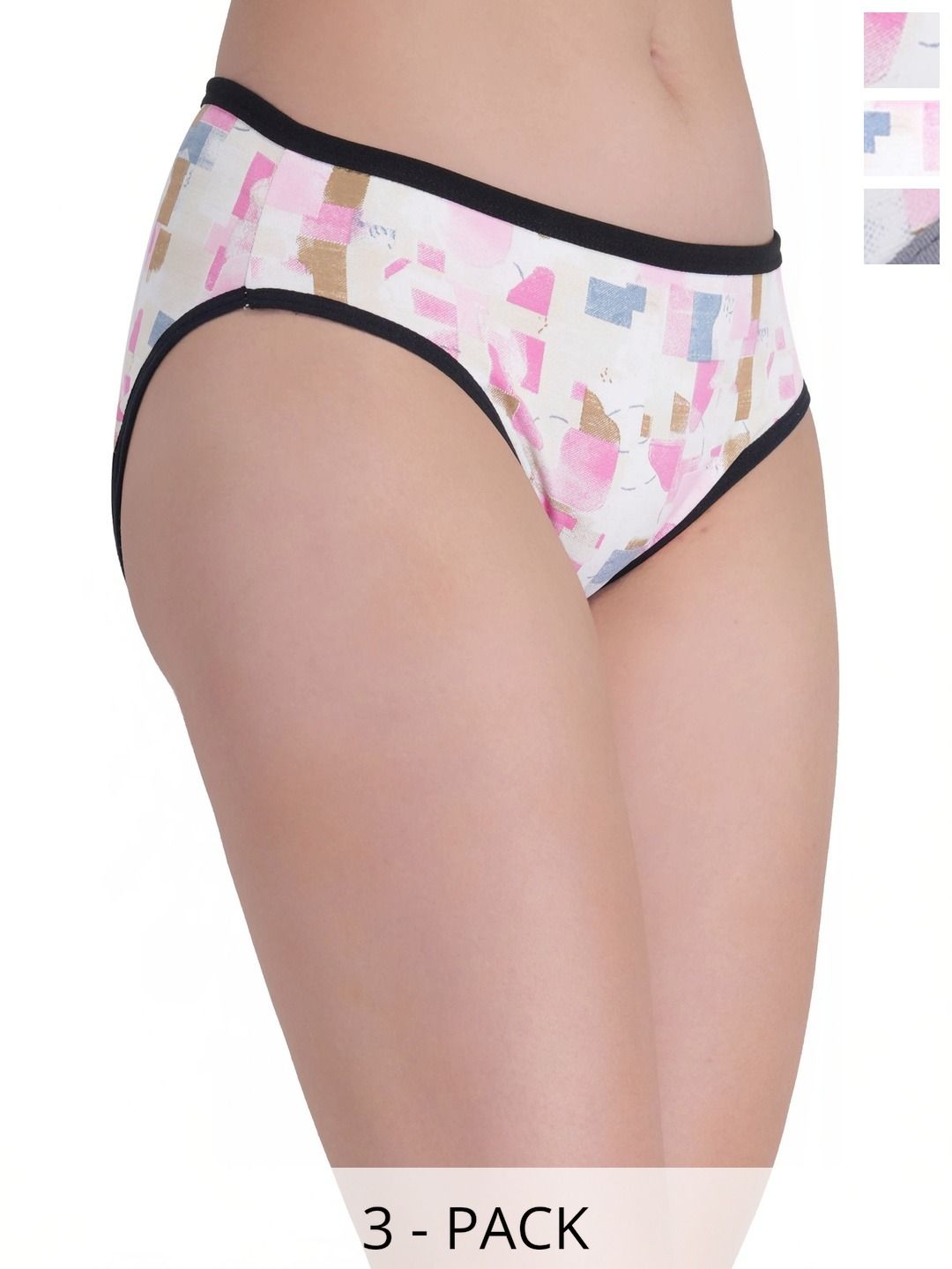 Bebron Women Pack of 3 Printed Assorted Bikini-image-37