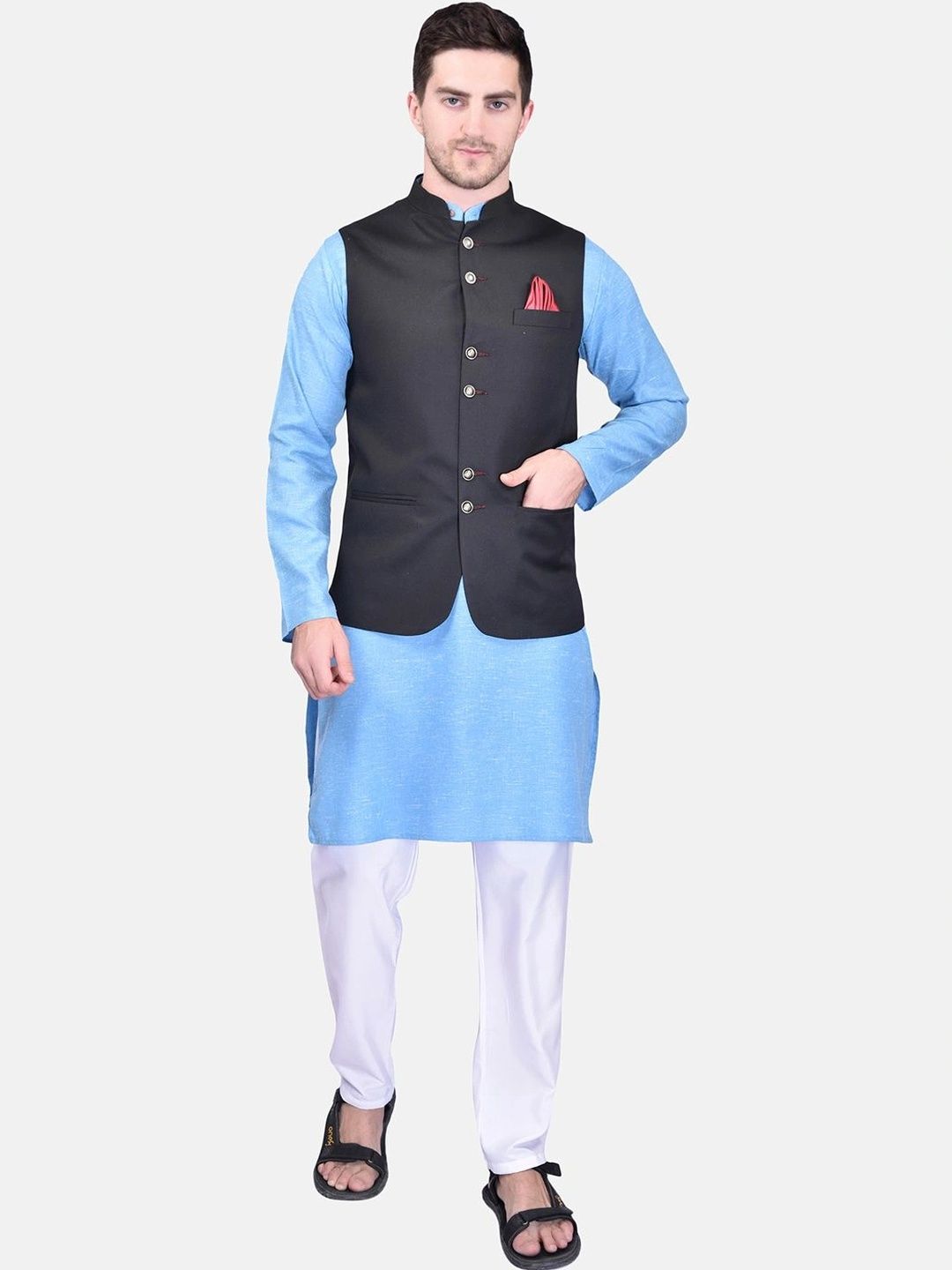 Moda Rapido Men Regular Pure Cotton Kurta with Pyjamas-picture-52