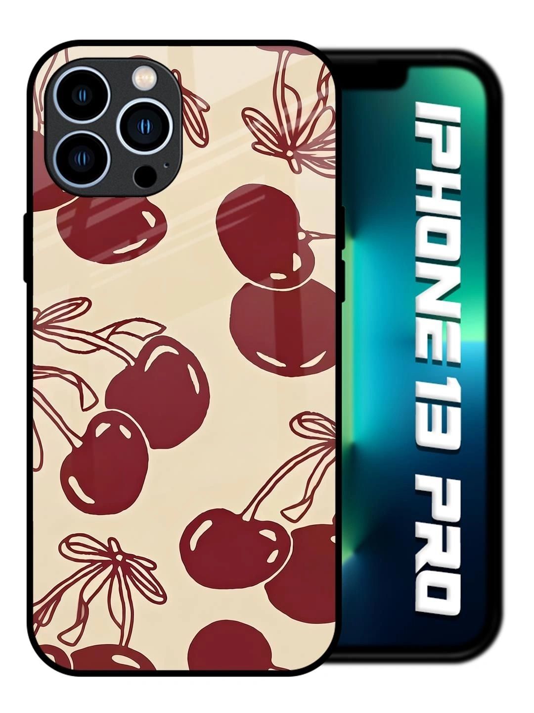 QRIOH Floral Printed iPhone 13 Pro Back Case Mobile Accessories-image-26
